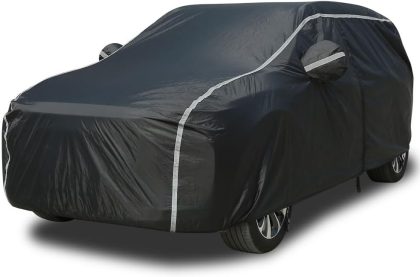 Car Cover Custom Fit for Ford Mustang 1994-2024, 420D Oxford Full Outdoor Automtive Heavy Duty Covers with Waterproof All Weather , Full Exterior Cover Rain Sun Protection with Reflective Stripes